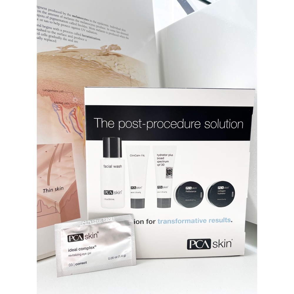 PCA Skin The Post-Procedure Solution Kit, With BOUNS GIFT! Ideal Complex Eye Gel
